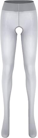 Womens See Through Stretchy Tights Hollow Out Ultra Thin Pantyhose Oil Shiny Stockings