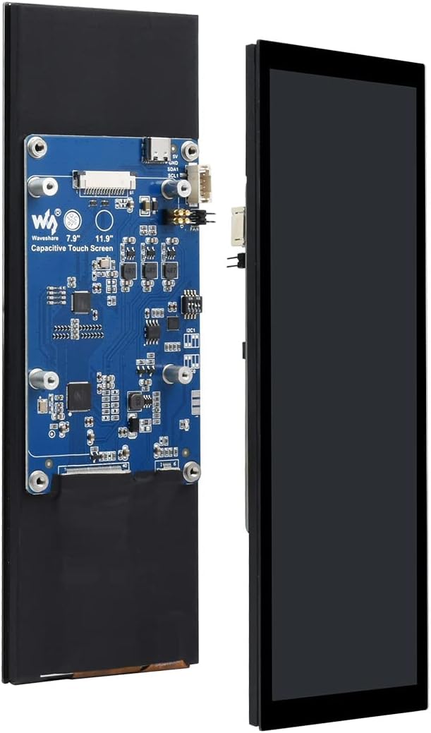 waveshare 7.9inch Touchscreen Display for Raspberry Pi 4B/3B+/3A+, 480×1280 Resolution IPS Screen, DSI Interface, Capacitive Touch Panel Support up to 5 Points Touch