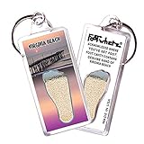 FootWhere Virginia Beach Souvenir Keychain. (VB103 - Sunset Pier) Authentic destination souvenir acknowledging where you've actually set foot. Made in USA