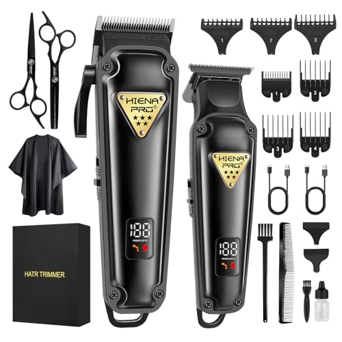 HIENA PRO Professional Hair Clippers Set & Cordless Barber Clippers for Men, Clippers Set and...