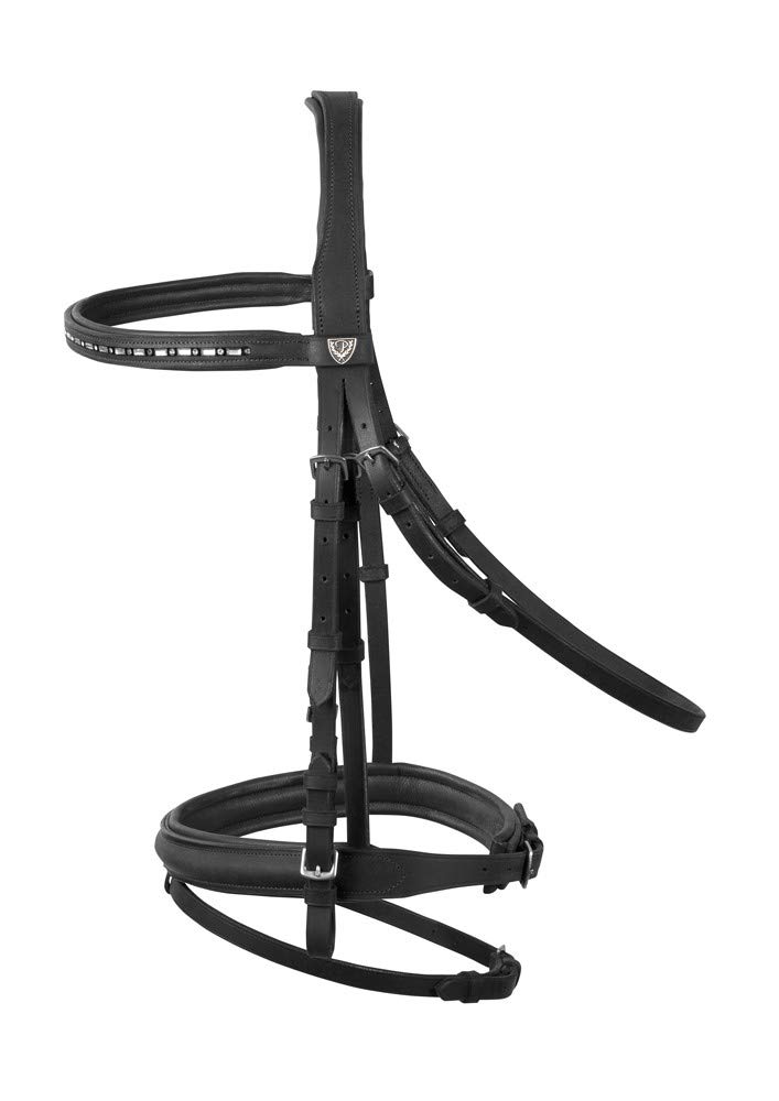 Bride PFIFF Platine Plymouth noir full pour les concours de saut d'obstacles