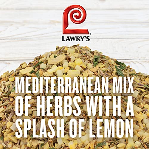 Lawry's Key West Style Lemon, Basil & Thyme Seasoning, 20 oz - One 20 Ounce Container of Lemon, Basil and Thyme Seasoning for Mediterranean Style Dishes, Best with Salads, Seafood and Vegetables