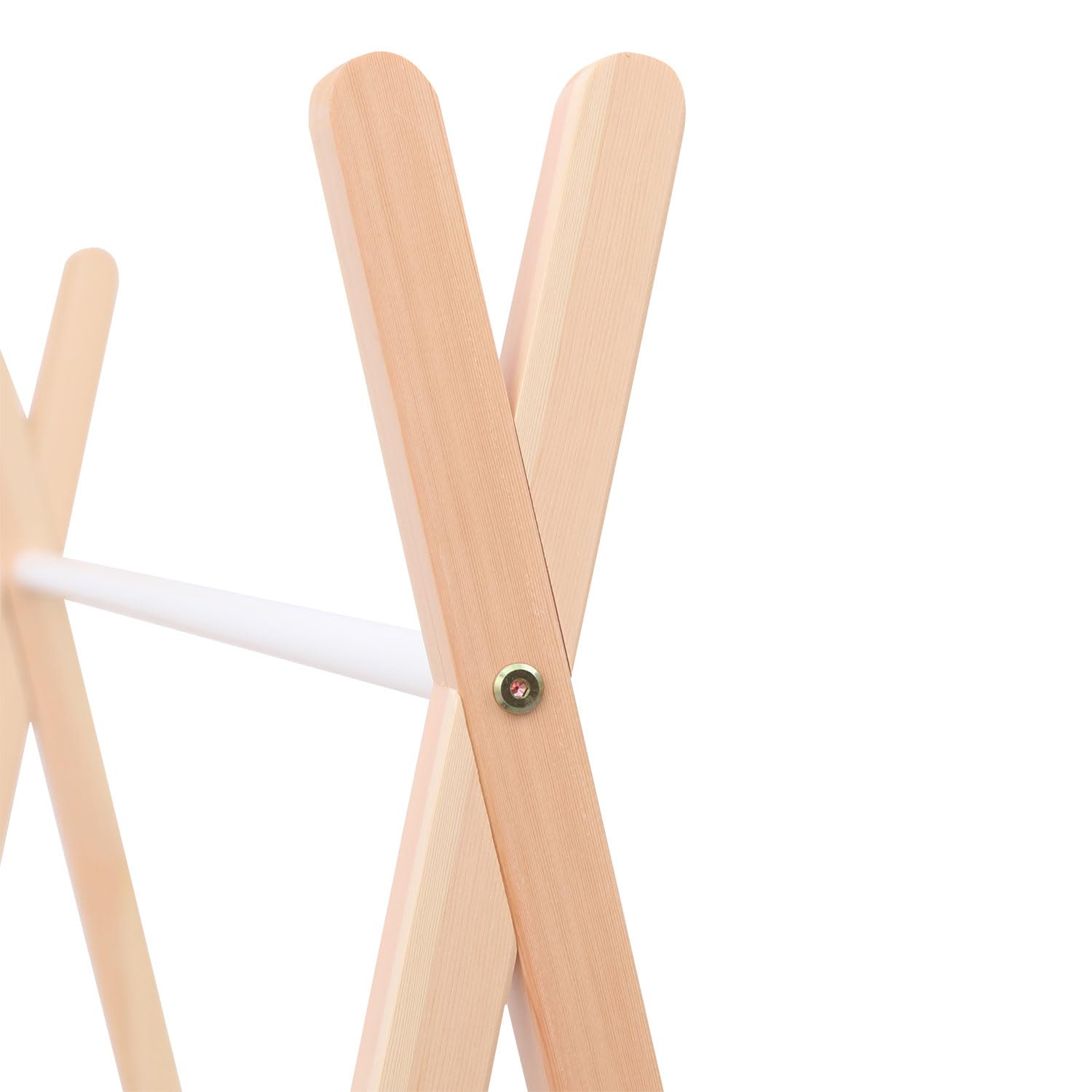 Happy Garden Armario Infantil LOU con cajón Blanco de Estilo escandinavo, Perchero de Madera de Pino
