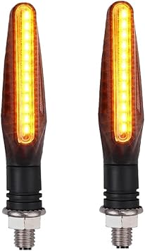 Motorcycle turn signal rear turn signal 24pcs Motorcycle Turn Signal Lights Flow Indicator Lights Headlights Taillights Flashers Flash Lights For 2Pcs Yellow