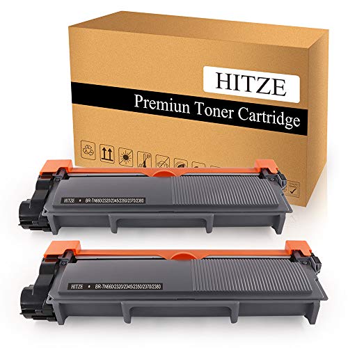 Hitze Compatible Toner Cartridge Replacement For Brother Tn630 Tn660 Tn-660 For Brother Mfc-L2700Dw Dcp-L2540Dw Hl-L2300D Hl-L2380Dw Hl-L2340Dw Hl-L2360Dw Mfc-L2740Dw (Black, High Yield, 2 Pack) #TOP27
