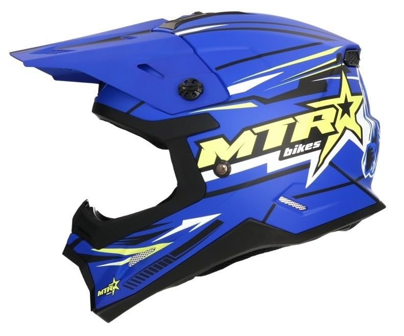 Casco de Motocross niños Shiro MTR MX-308 Azul