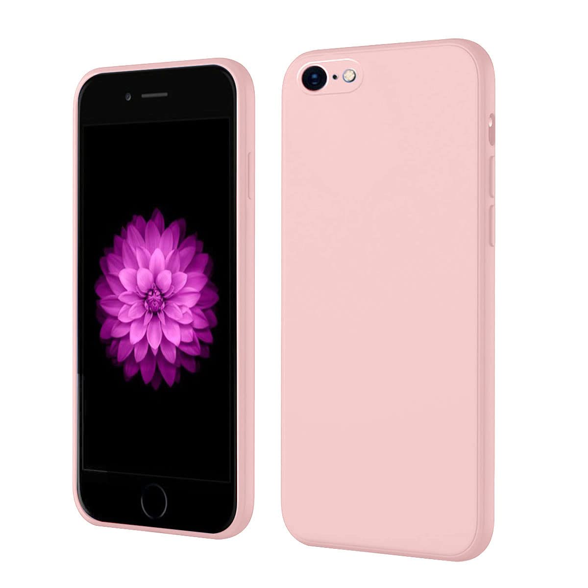 LIRAMARK Silicone Soft Back Cover Case for Apple iPhone SE 2020/2022 / iPhone 7 / iPhone 8 (Silicone Pink)