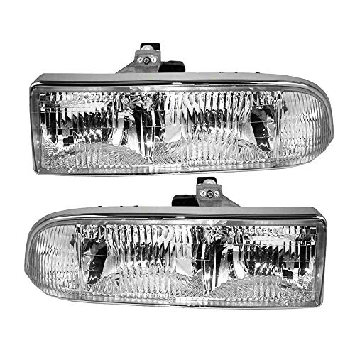 EPIC LIGHTING OE Style Replacement Headlights Assemblies Compatible with 1998-2005 S10 Blazer [ GM2502172 GM2503172 16526217 16526218 ] Left Driver & Right Passenger Sides Pair