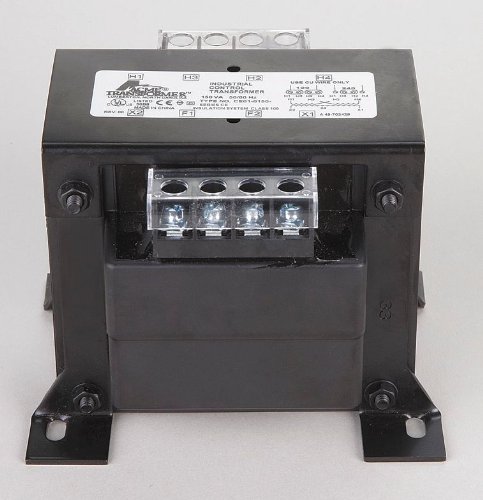Acme Electric CE030150 CE Industrial Control Transformer, 1 Phase, 0.15 kVA, 50/60 Hz, 240 x 480 Primary Volts, 24 Secondary Volts, Group IIIC, Steel