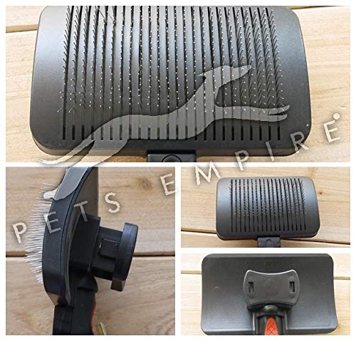 Pets Empire Self Cleaning Slicker Brush - Grooming Brush Dogs Short, Medium Long Hair- Medium Size Brush (B07GVBRS7V) Amazon Price History, Amazon Price Tracker