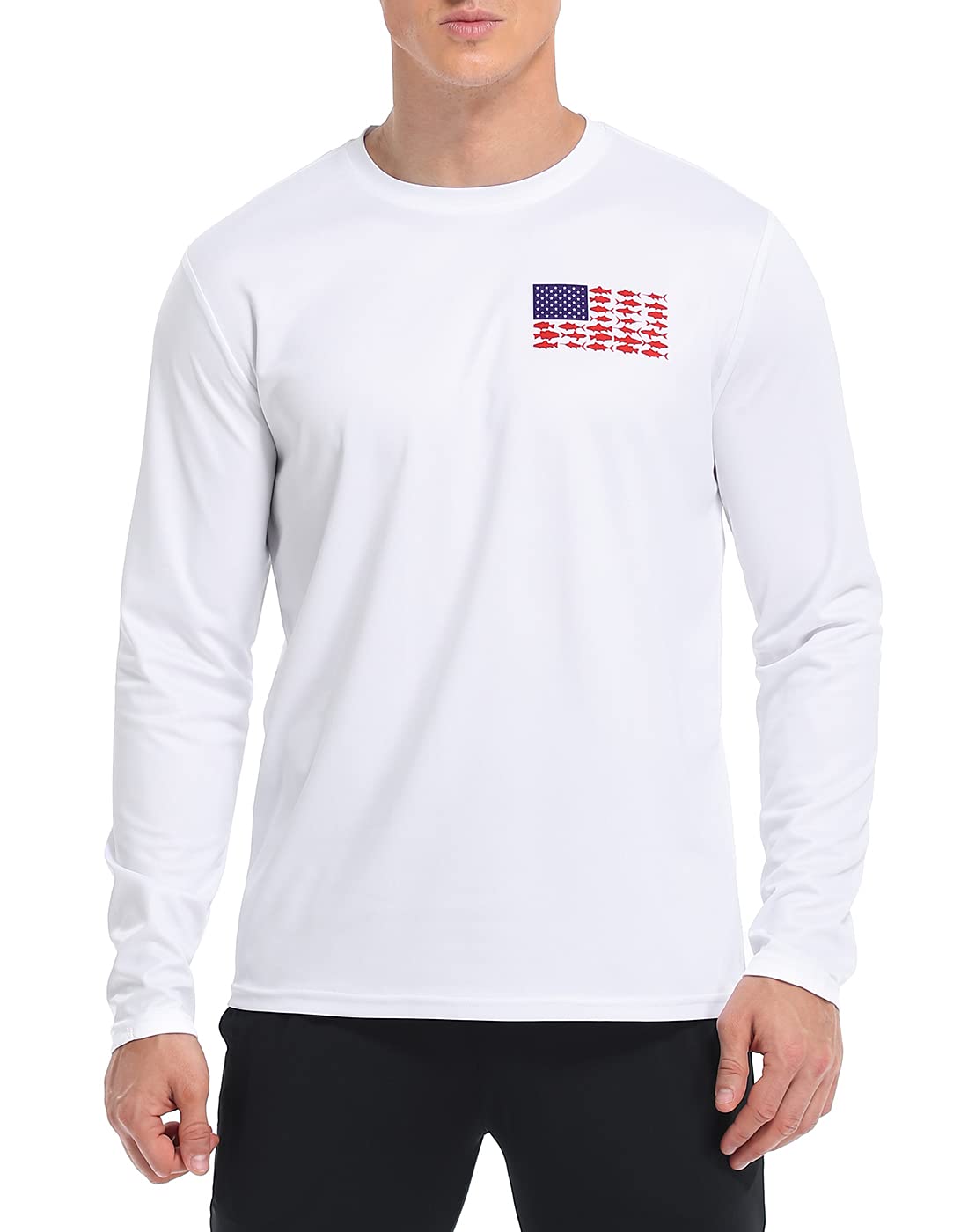 LRD Camisas de pesca para hombre de manga larga UPF 50 con protección solar