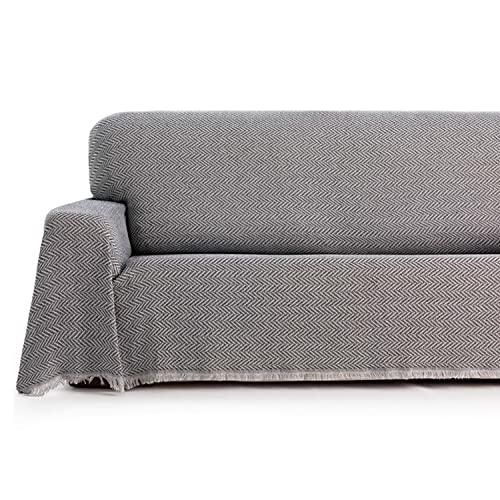 MAXIFUNDAS | Manta Plaid 230x260 Valida para Sofá o Cama – Manta Plaid Sofá Color Gris – Colcha Multiuso Tacto Extrasuave y Confortable – Manta Plaid Sofa o Cama Modelo Zen