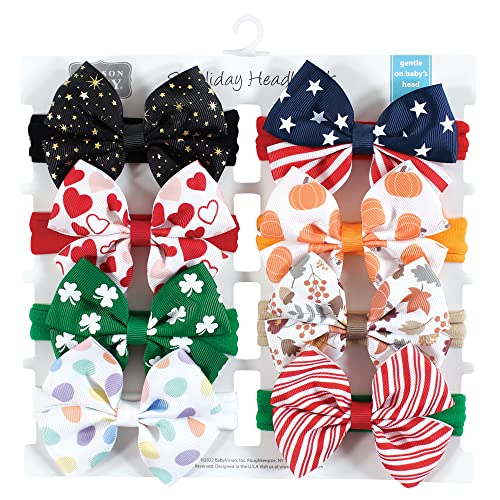 Image of Hudson Baby Cotton and Synthetic Headbands, Size 0-24 Months