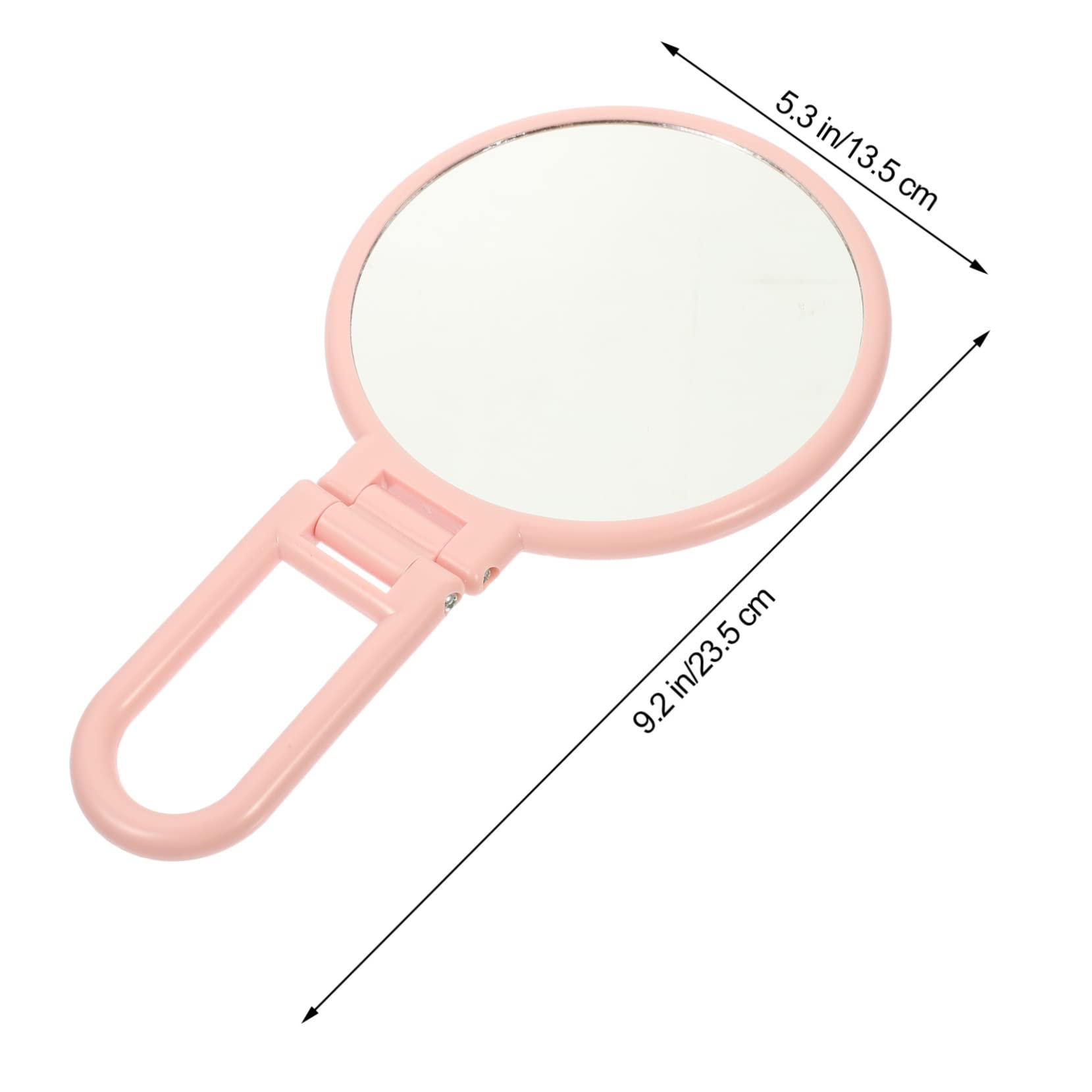 BESTYASH Portable Double Sided Handheld Makeup Mirror Folding Design with Magnifying Side Travel Cosmetic Mirror for Women Durable Stylish Finish