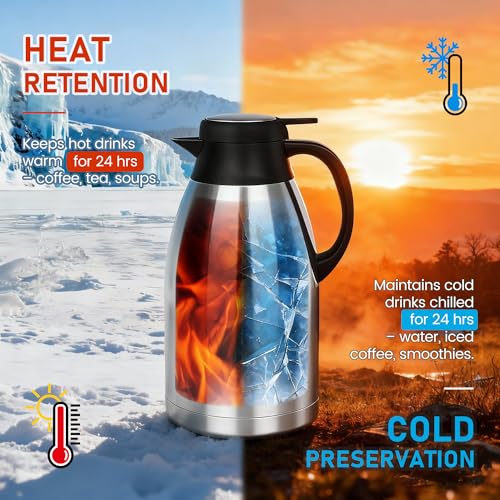 2L Stainless Steel Thermal Carafe