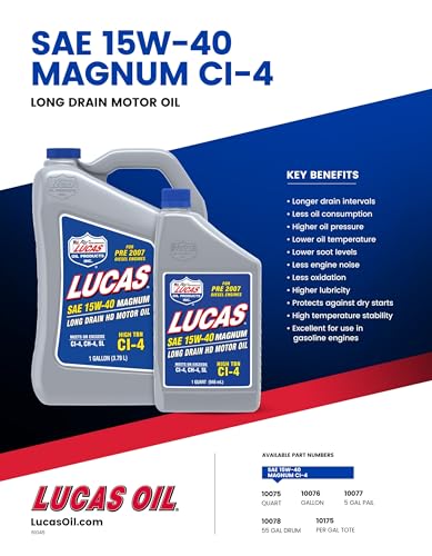 Lucas Oil SAE 15W-40 Aceite Motor 1 Galón x4 miniatura 3