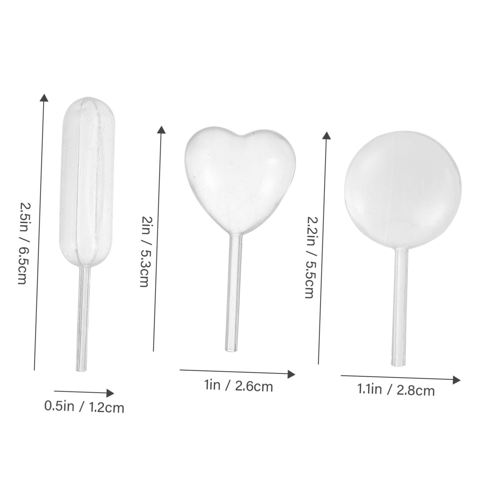 CHILDWEET 150 Pcs Pasteur Pipette Rectangular Shaped Pipettes For Pipettes Cupcake Infuser Tubes Small Pipettes Liquid Infuser Tube Round Shaped Pipettes Heart Pipettes Pp