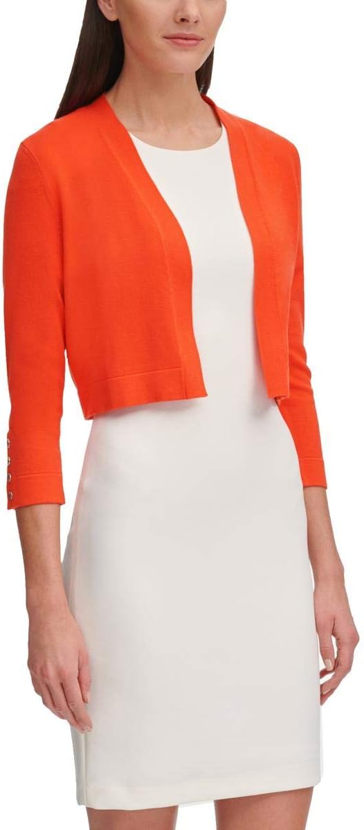 Tommy Hilfiger Womens Button Sleeve Shrug