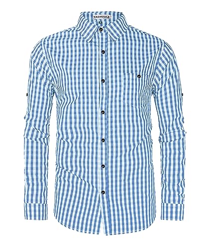 Chemise à carreaux homme coton parfaite pour la Fête de la bière Oktoberfest