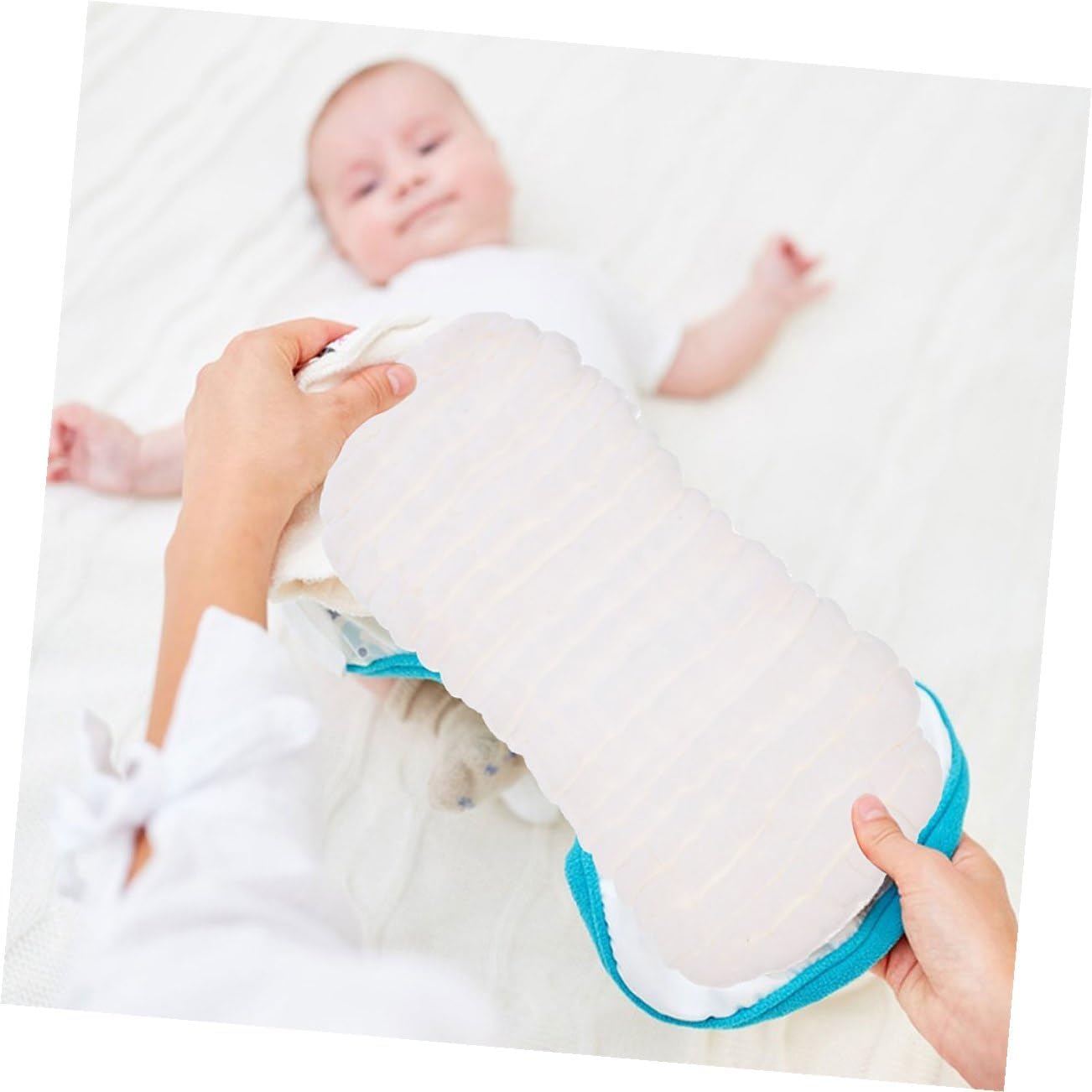 6Pcs Cotton Washable Diaper Liners for Newborns Breathable Cloth Diaper Inserts Soft Absorbent White Liners to Prevent Leaks and Promote Comfortable Sleep