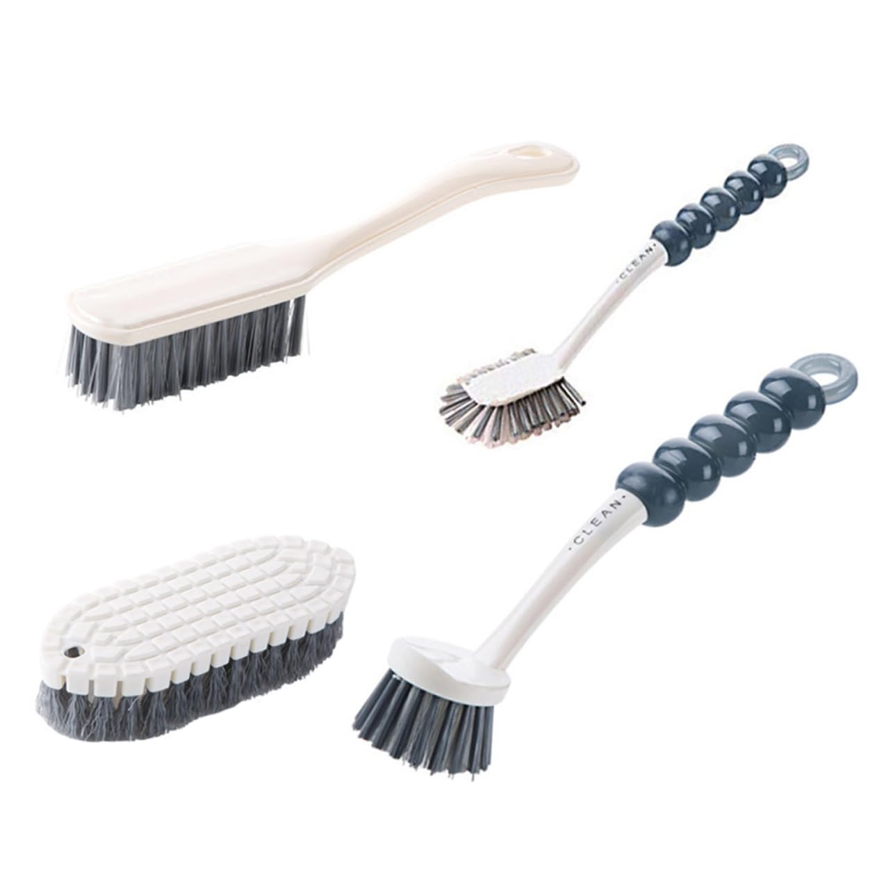 Didiseaon 4-Piece Kitchen Sink Scrubbers Set Dish Cleaning Brush Kit Multi-Function Brush Household Flexible