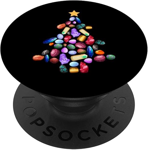 Variedad de geoda de roca mineral de cuarzo geología para árbol de Navidad, PopSockets intercambiables PopGrip