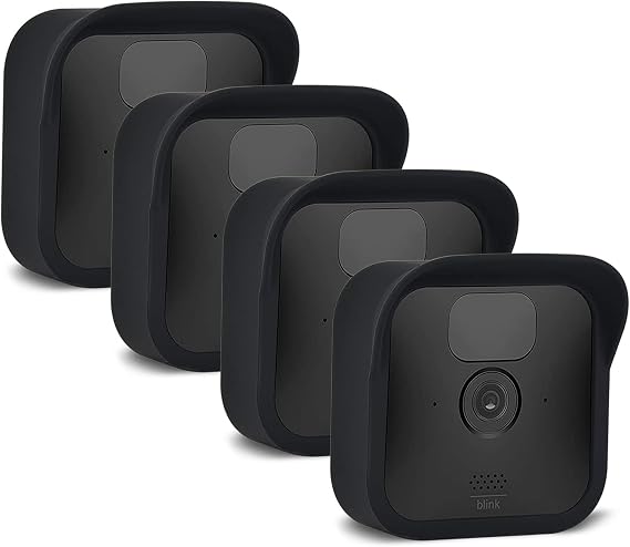 Pickle Power Silicone Skin Cover for All-NEW Blink (3rd Gen), 4 Pack Weatherproof Protective Case Cover for Blink Outdoor Indoor Home Security Camera (Black)