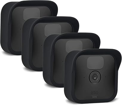 Pickle Power Silicone Skin Cover for All-NEW Blink 3rd Gen, 4 Pack Weatherproof Protective Case Cover for Blink Outdoor Indoor Home Security Camera Black