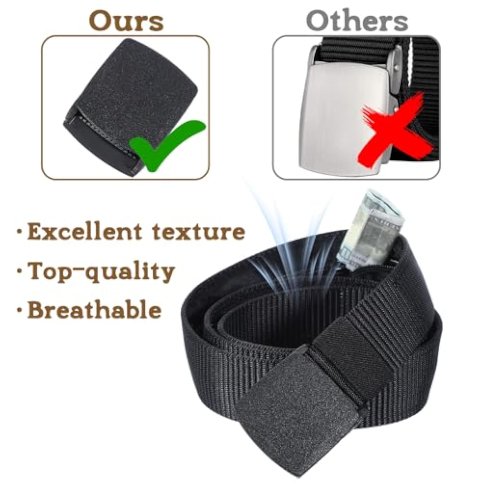 Travel Money Belt with Secret Compartment