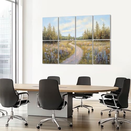 8 Pack Paneles Acústicos Decorativos para Paredes con Paisaje Rústico y Naturaleza, Absorbentes de Sonido, Autoadhesivos, para Estudios de Grabación y Oficina, 48"x32" miniatura 7