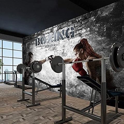 Custom Size Wall Murals,3D Boxing Gym Beauty Guy，Removable Peel and Stick Self-Adhesive Wall Murals Large Photo Wallpaper Cover