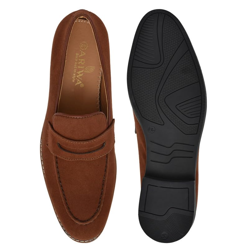 Image of Ariwa Casual Loafers Shoes for Men (Tassel) Brown,9 UK