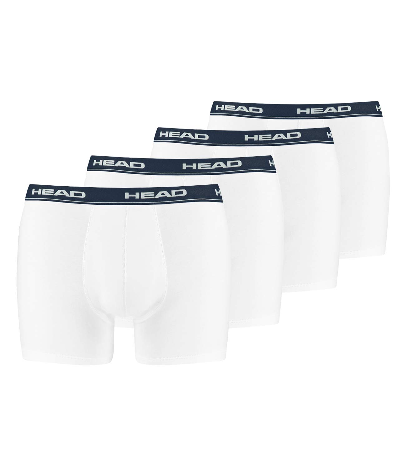 Bóxers HEAD de algodón elástico antirozaduras pack de 4 calzoncillos blancos cómodos S 2