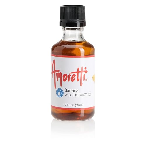 Amoretti - Extracto de plátano soluble en agua de 2 onzas - Altamente concentrado y perfecto para pasteles, salados, elaboración de cerveza y más,