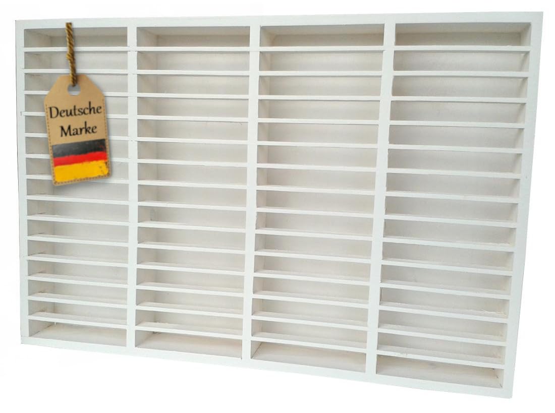 Mensola In Legno Per 60 Cassette MC - Scaffale In Pino Gi&agrave; Assemblato Per Collezionisti