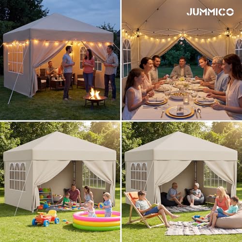Tonnelle pavillon pliable 3x3m imperméable JUMMICO pour camping - 8