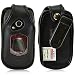 Turtleback Kyocera DuraXV, DuraXA Flip Phone Fitted Case - Made in USA (Black Leather / Ratcheting Plastic Clip)