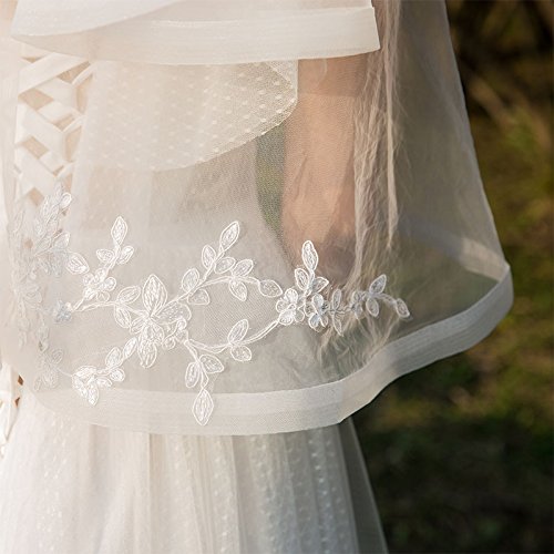 2-stöckiger Hochzeitsschleier Mit Kamm - Weiß, Für Junggesellinnenabschied & Brautparty - Accessoire Zum "Braut Sein"