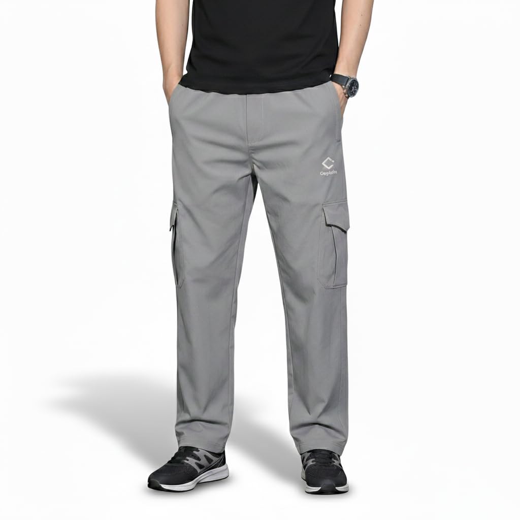 Captain Urban Trekk Cargos Pants Cotton Blend, Regular Fit, Full Length with Side Pockets-image-3