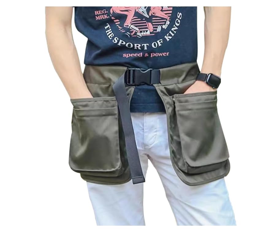 Dog Trainer Treat Pouch with Detachable Pockets, Hand Free Waist Belt Clip, Dog Handler Training Tools Storage Waist Pockets for Men and Women, Also Used to Gardening Work, Hairstylist (Green)