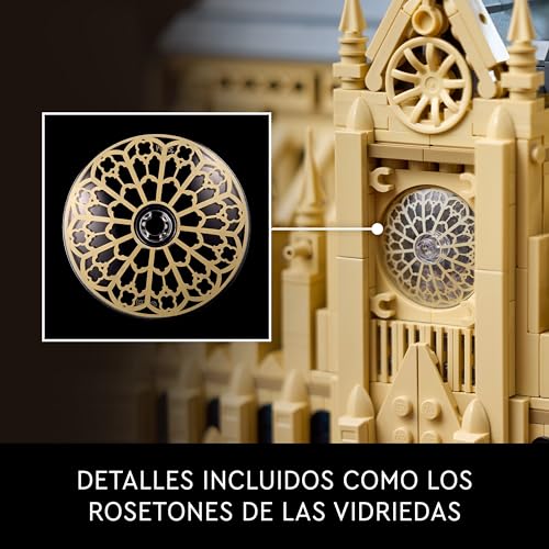 Miniatura 4 de LEGO Architecture Notre Dame de París Maquetas para Construir para Adultos, Set de Arquitectura de Catedral, Recuerdo de Historia de Francia, Regalo para Hombres, Mujeres, Padres y Madres 21061