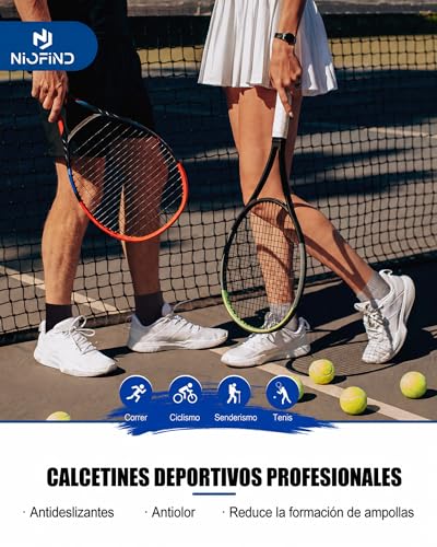 Miniatura 7 de Niofind Pack 6 Pares Calcetines Deporte Hombre Y Mujer De Algodón Transpirables, Calcetines Deporte Hombre Acolchados Para Running, Fitness Y Uso Diario