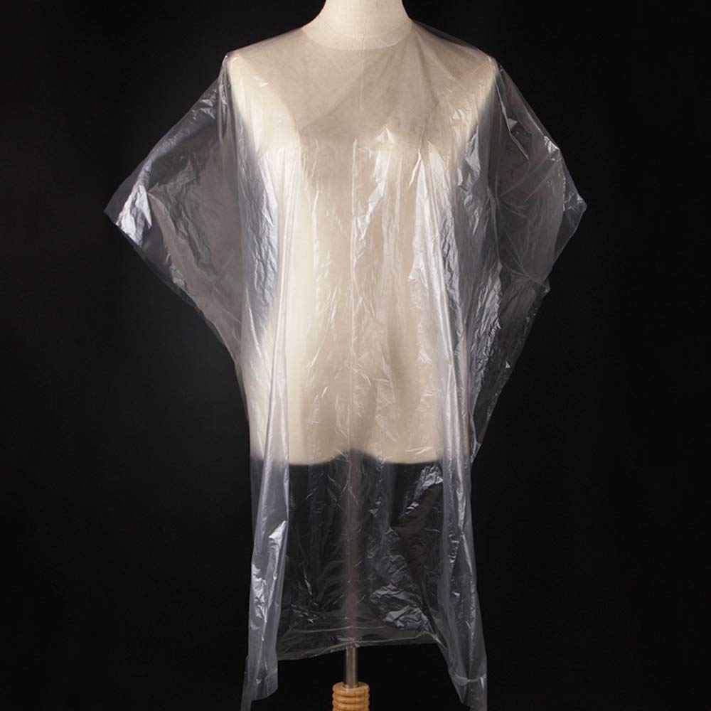 Honeytecs Disposable Waterproof Hair Salon Capes (50 Pieces)