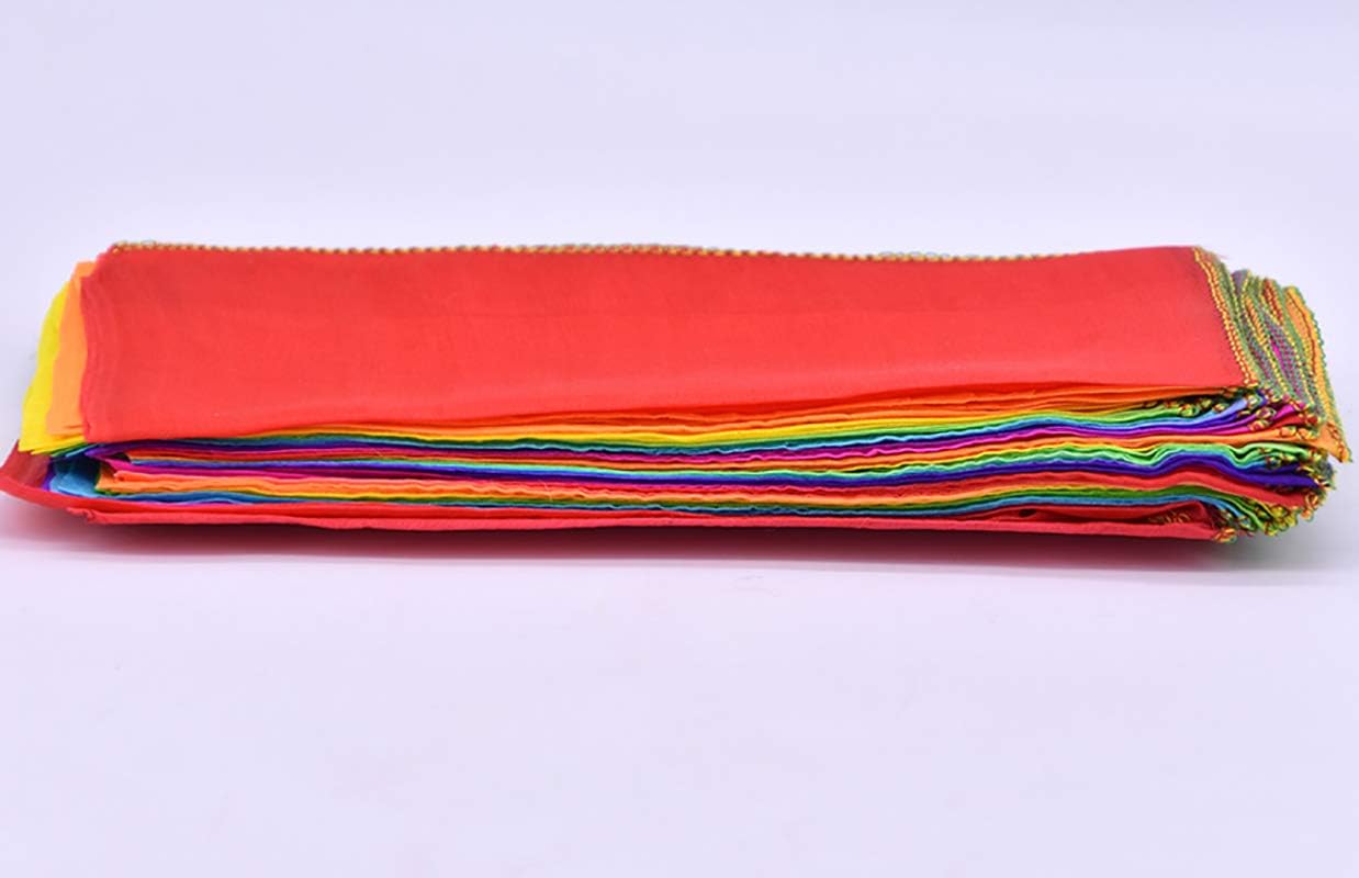 Enjoyer Rainbow Silk Streamer Multicolor Magic Tricks Scarve Appearing Magic Gimmick Magician Accessories Stage Props (1000cmX25cm)