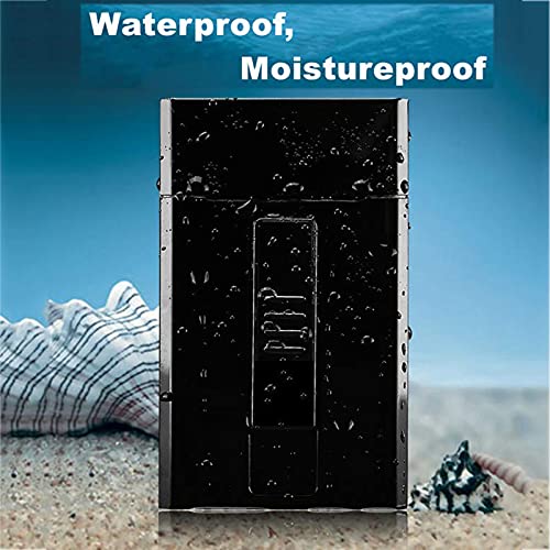 FUfIzU Metalen Sigarettenkoker Doos Met Elektronische Aansteker USB Draagbare Plasma Tungsten Aansteker Waterdichte Houder 20 Stks Slanke Sigaretten,Roze - Afbeelding 5