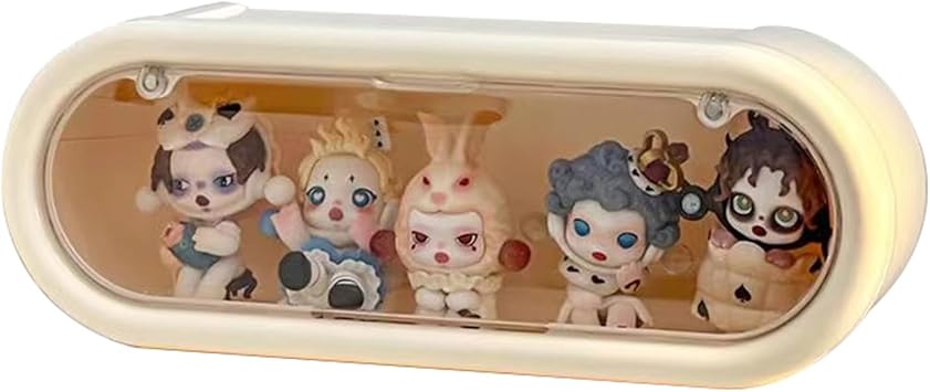 Clear Acrylic Display Case for Figures, Wall Mounted or Desktop Display Box Stand for Collectibles, Dustproof Storage Box Organizer for Action Figures Pop Mart