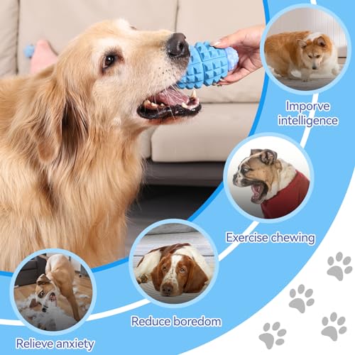 YINEYA Tough Dog Toys for Aggressive Chewers - Large Breed, Indestructible & Durable, Squeaky Dog Ball - Image 5