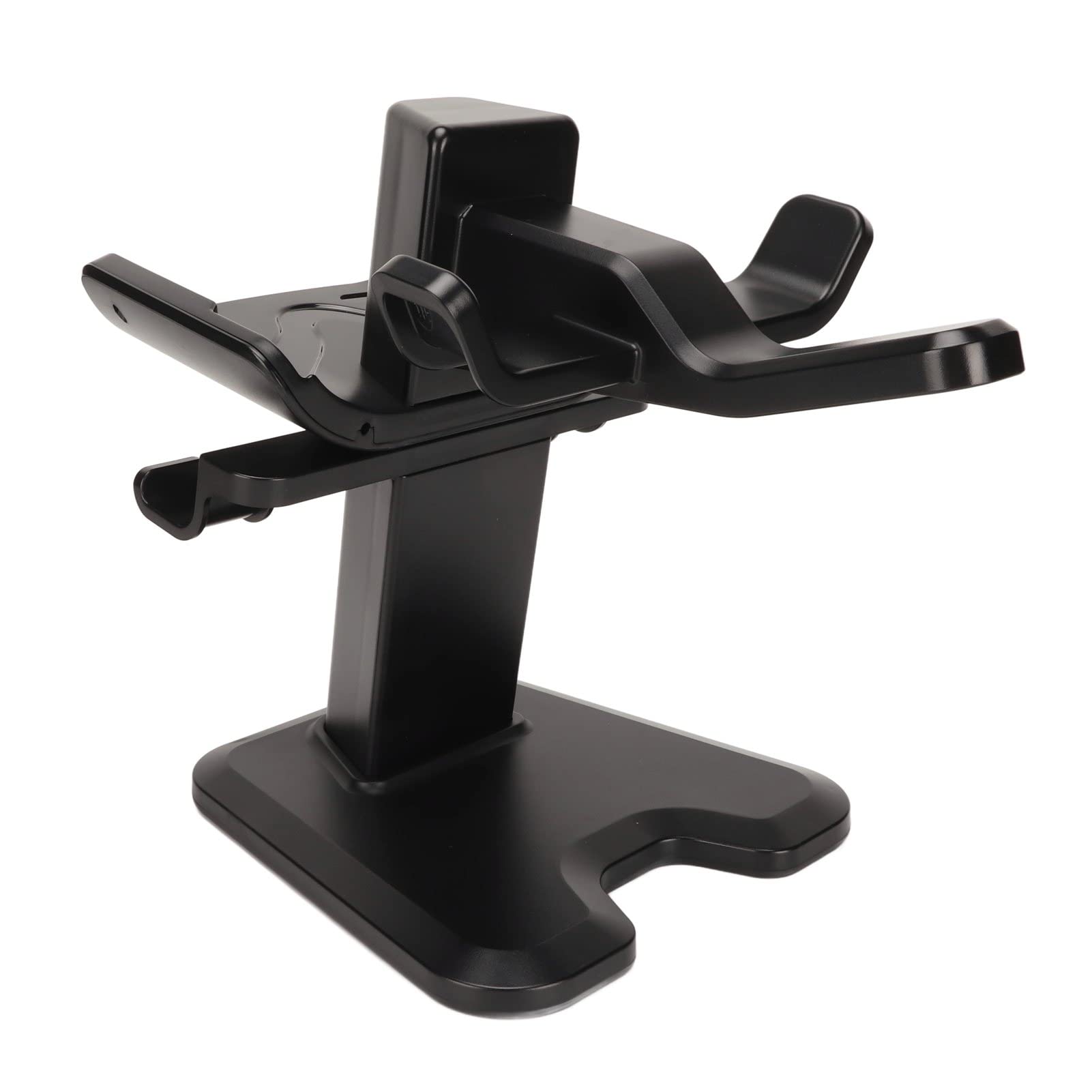Supporto VR per 2, supporto espositivo per visore VR wireless con spugna antiscivolo e base robusta, staffa di stoccaggio salvaspazio per accessori VR e controller (Nera)