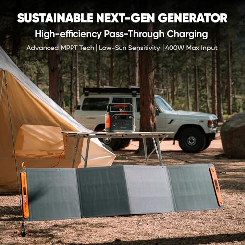 Image of Jackery Solar Generator 1000 v2 with 2 * 200W Solar Panels, 1070Wh LiFePO4 Portable Power Station, 1500W AC Output, 1hr Fast Charge, Backup Power for Outdoor Camping, RV, Off-Grid & Emergency
