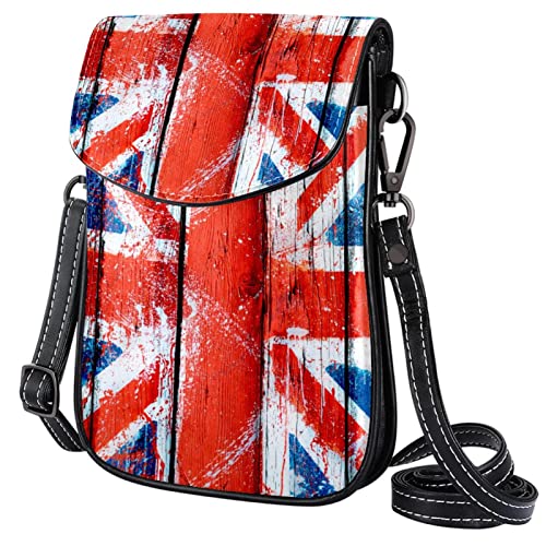 Haminaya Mini Sac À Bandoulière Union Jack Sac De Téléphone Portable En Cuir Portefeuille Porte-Monnaie Pour Filles Enfants 19x12x2cm Cover